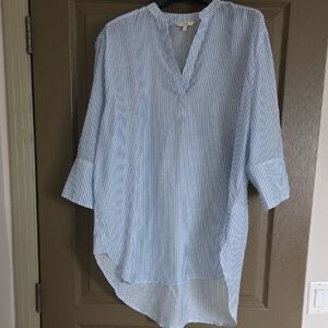 Next Blue Striped Tunic Top